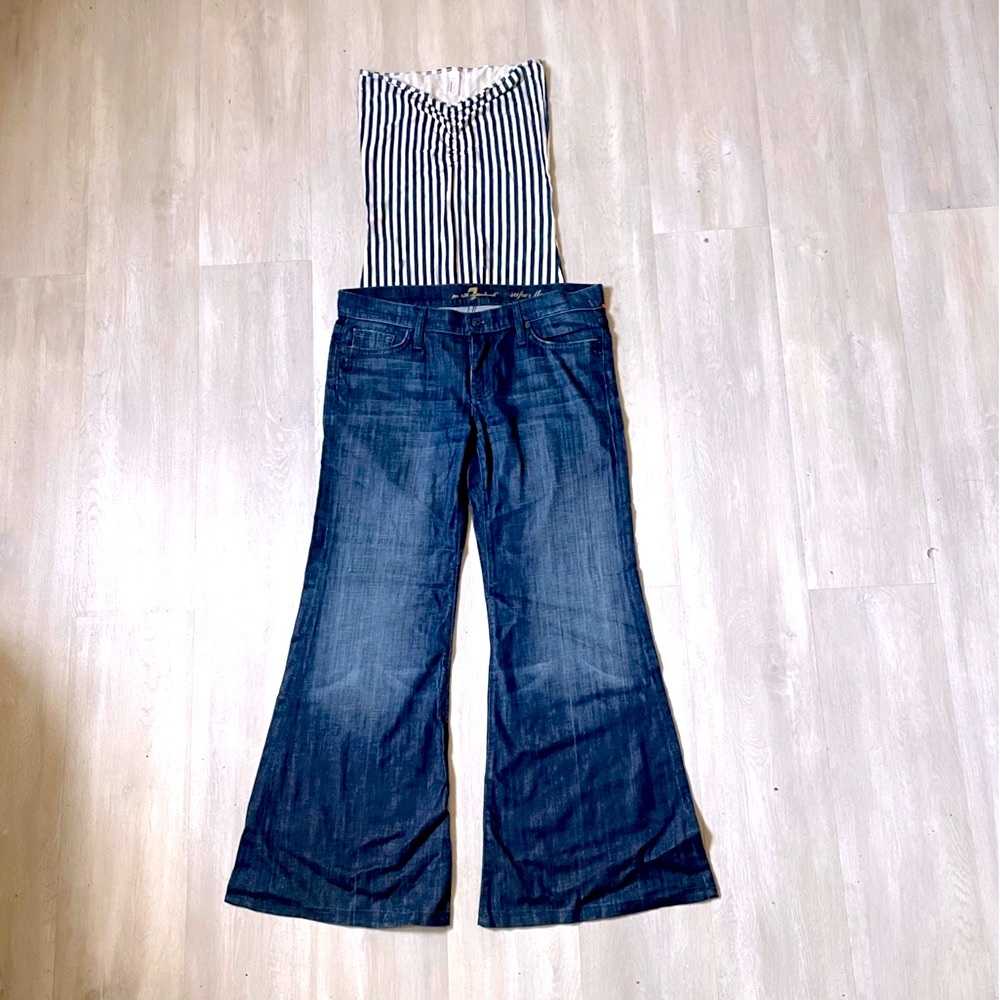 7 for all Mankind Jeans & Bodysuit💙🤍
